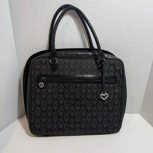 Brighton Laptop? Organizer‎ Bag Black Nylon Hearts See Pics